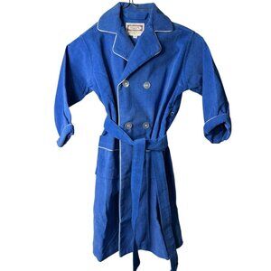 VTG Macy’s Kids‎ Girl Corduroy Trench Coat Jacket Size 4 Double Breasted Belted